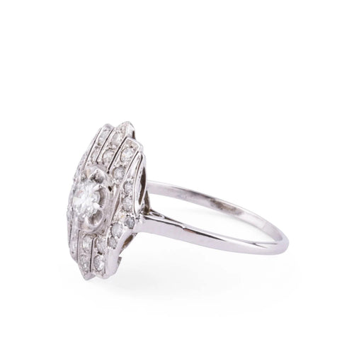 Bague 58 Bague platine et or 58 Facettes 1