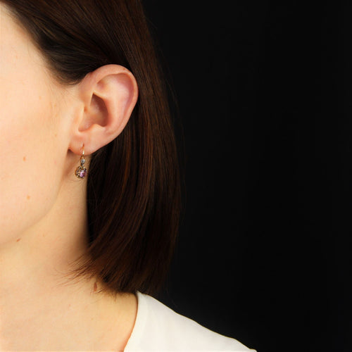 Boucles d'oreilles Boucles d'oreilles saphirs violets et diamants 58 Facettes 23-109