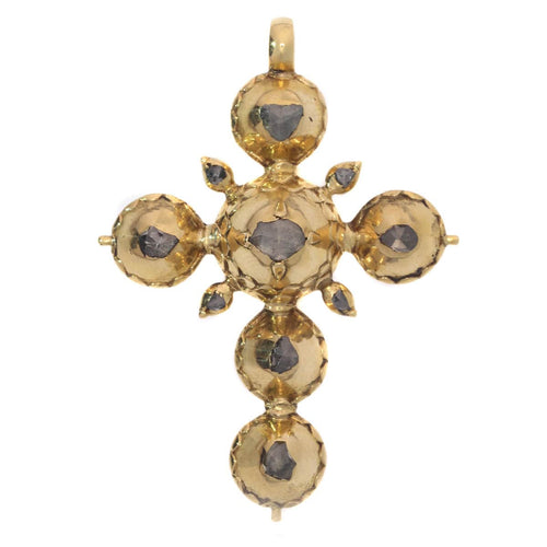 Pendentif Croix en or avec diamants 58 Facettes 12284-0023