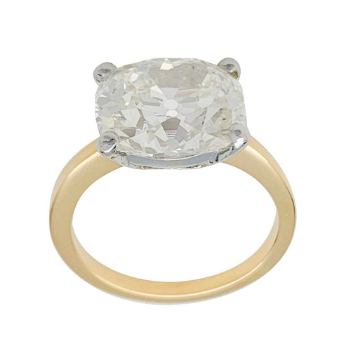 Bague 54.5 Bague diamant 5,97 carats, or et platine. 58 Facettes 31129