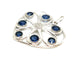 Collier Pendentif Coeur Or blanc Saphir 58 Facettes 1599641CN