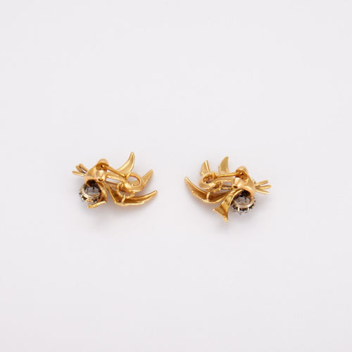 Boucles d'oreilles Boucles d'oreilles en or jaune et diamants 58 Facettes