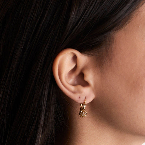 Boucles d'oreilles Dormeuses diamants en rose 58 Facettes