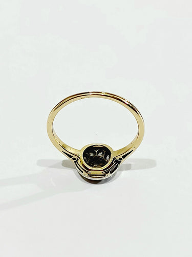 Bague 49.5 Bague Or Argent Diamants Et Perles 58 Facettes 3087/1