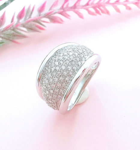 Bague Bague Jonc bombé Diamants 1,10ctt Or gris 58 Facettes AA 1610