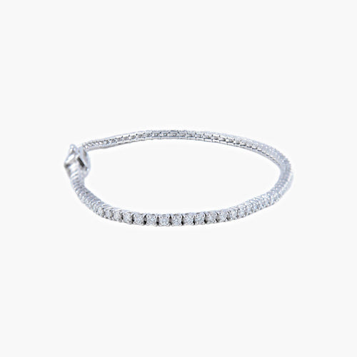 Bracelet Bracelet Tennis Or blanc Diamants 58 Facettes