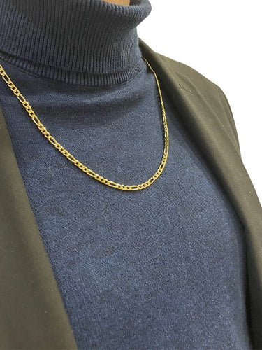 Collier CHAINE MAILLE FIGARO ALTERNÉE 58 Facettes 045261