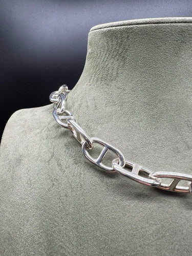 Collier Collier chaine maille marine argent 58 Facettes 65397