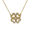 Collier Collier trèfle à 4 cœurs en or jaune 18 carats et diamants 58 Facettes