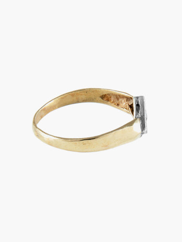 Bague 54 Bague Ancienne Or et Argent 58 Facettes