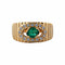 Bague Bague Or Jaune Emeraude Diamants 58 Facettes
