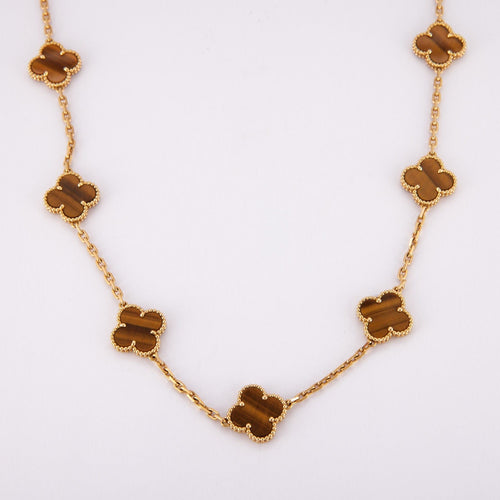 Collier Van Cleef & Arpels - Sautoir Alhambra Oeil de tigre 58 Facettes