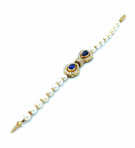 Bracelet ADLER - Bracelet perles, saphirs et diamants 58 Facettes