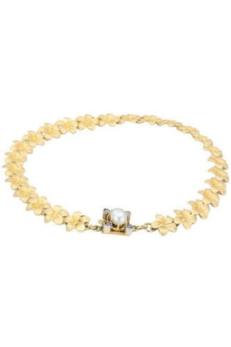 Bracelet BRACELET ANCIEN PERLE ET DIAMANTS 58 Facettes 046671