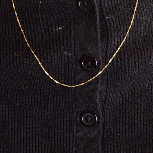 Collier Chaîne fine maille fantaisie or jaune 58 Facettes