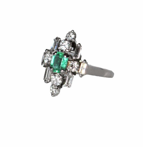 Bague Bague Fleur Moderniste émeraude 58 Facettes 509