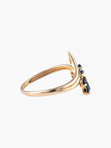 Bague 54 Bague palme d'or et saphirs 58 Facettes 2085