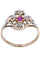 Bague 54 BAGUE TRÈFLE ART NOUVEAU RUBIS DIAMANTS 58 Facettes 073181