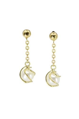 Boucles d'oreilles BOUCLES D'OREILLES PENDANTES PERLES 58 Facettes 038851