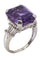 Bague Bague or blanc et améthyste 58 Facettes 074791