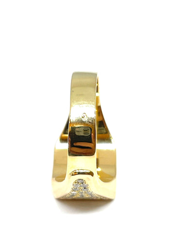 Bague Bague homme en or jaune et pavage de diamants 58 Facettes