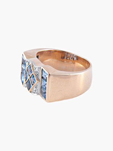 Bague Bague Tank Or Jaune 58 Facettes