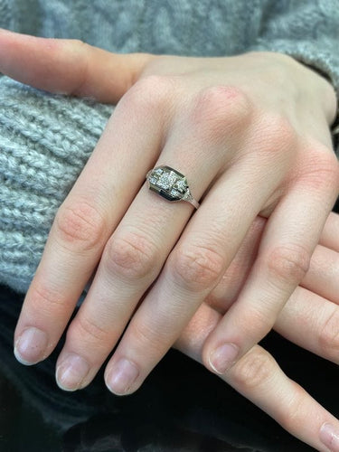 Bague 55 BAGUE ART-DÉCO DIAMANT 58 Facettes 061751
