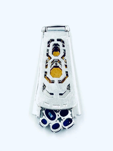 Clip BINDER. Clip Diamants Saphirs 58 Facettes