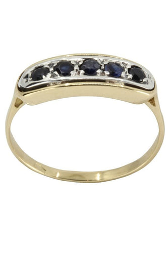 Bague BAGUE JARRETIERE SAPHIRS ANCIENNE 58 Facettes 042861