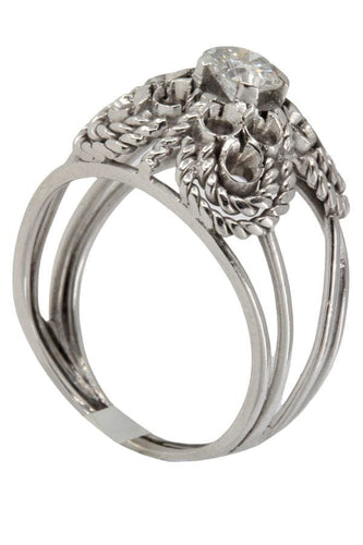 Bague BAGUE DIAMANT ANNÉES 50' 58 Facettes 043351