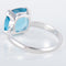 Bague 52 Bague Solitaire Topaze bleue 58 Facettes 8384