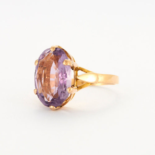 Bague 58 Bague Améthyste ovale 58 Facettes