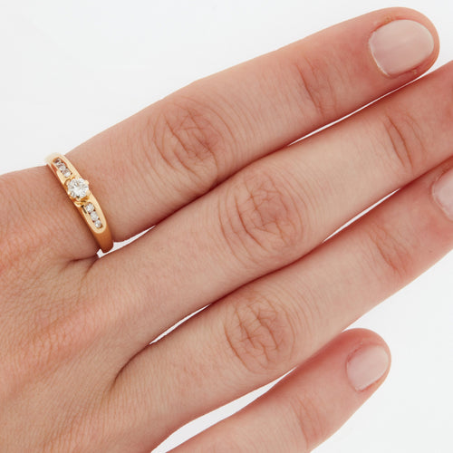 Bague 54 Bague Or jaune Diamants 58 Facettes RÉF 4015/19