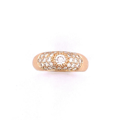 Bague Bague jonc en Or jaune & Diamants 58 Facettes