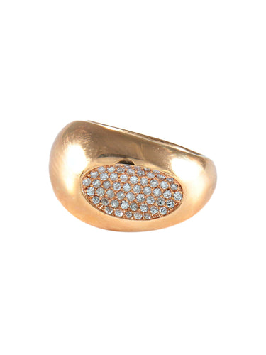 Bague 56 BAGUE OR ROSE JONC CREUX 58 Facettes 422 00101