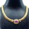 Collier Collier rubis cabochon diamants 58 Facettes