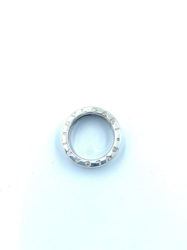 Bague 51 BVLGARI. Collection BZERO1 Save the Chidren, alliance argent et céramique 58 Facettes