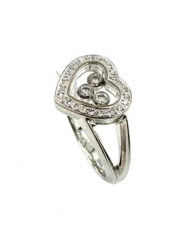 Bague 56 CHOPARD. Bague Happy Diamonds or blanc et diamants 58 Facettes