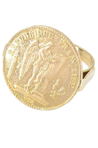 Bague BAGUE PIÈCE 20 FRANCS GÉNIE 58 Facettes 038891
