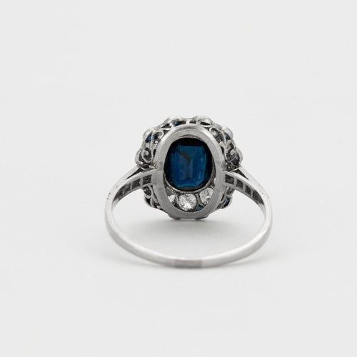 Bague 55 Bague Marguerite Saphirs Diamants 58 Facettes