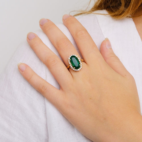 Bague Bague émeraude diamants 58 Facettes