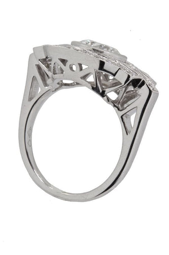 Bague BAGUE DIAMANTS STYLE ART-DÉCO 58 Facettes 038721