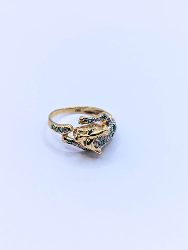 Bague Bague Panthère Emeraudes Diamants 58 Facettes
