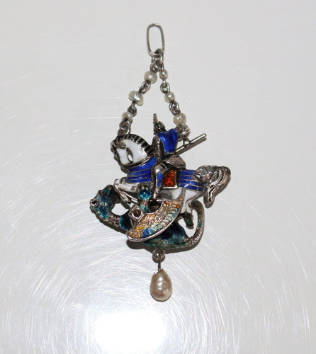 Pendentif Pendentif en argent émaillé 58 Facettes 508