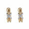 Boucles d'oreilles Demi-créoles Or jaune Diamants 58 Facettes