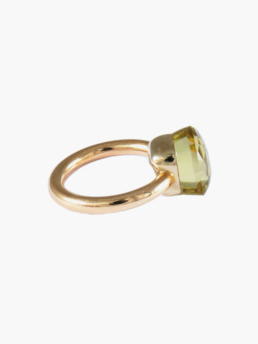 Bague 49 Pomellato – Bague Modèle « Nudo » Classic Quartz Jaune et Or Rose 58 Facettes