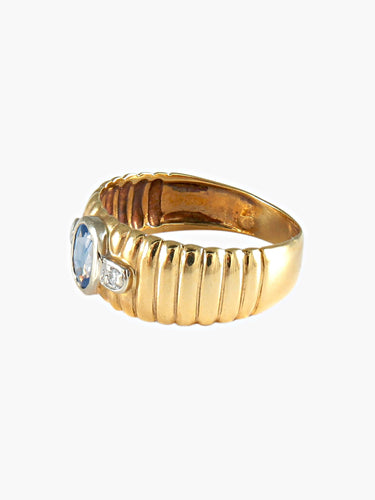 Bague 49 Bague Jonc Godron Saphir 58 Facettes