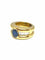 Bague Bague or jaune saphir ovale et diamants baguettes 58 Facettes