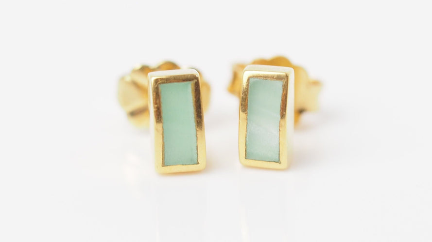 Boucles d'oreilles CLOZEAU - Boucles d'oreilles Or Résine verte 58 Facettes clozeau