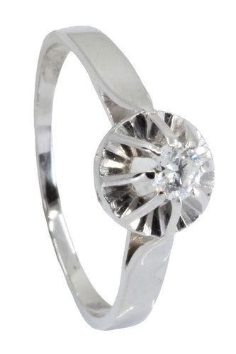 Bague SOLITAIRE ANCIEN DIAMANT 0.15 CARAT 58 Facettes 050131